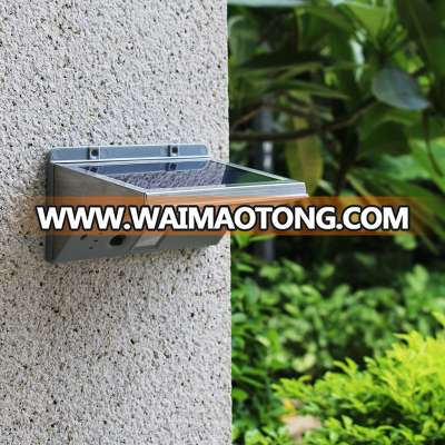 Guzhen Waterproof IP44 2w motion sensor solar lamp Wireless stainless steel multi-function solar garden light