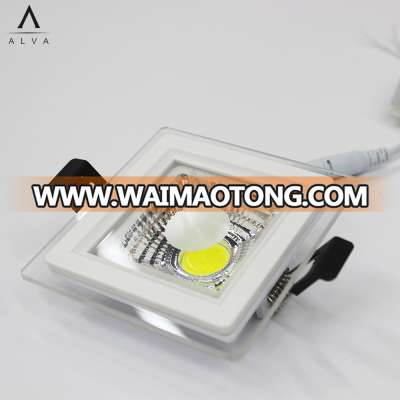 lowest price 5w aluminum glass internal led square downlight