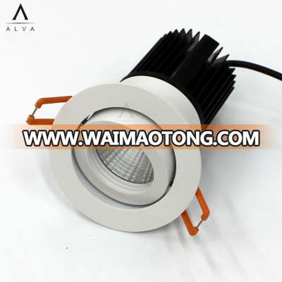 Hot sale 9w aluminum COB inbuilt led dimmable downlight