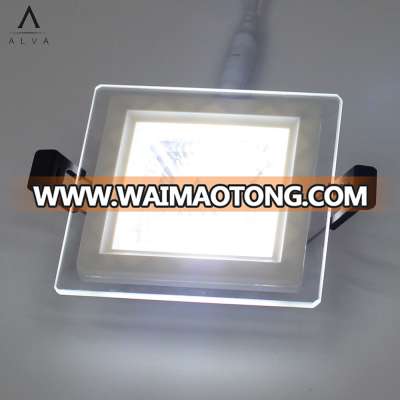 2017 factory direct wholesale 4in led downlight glass 5w ip20 led downlight square